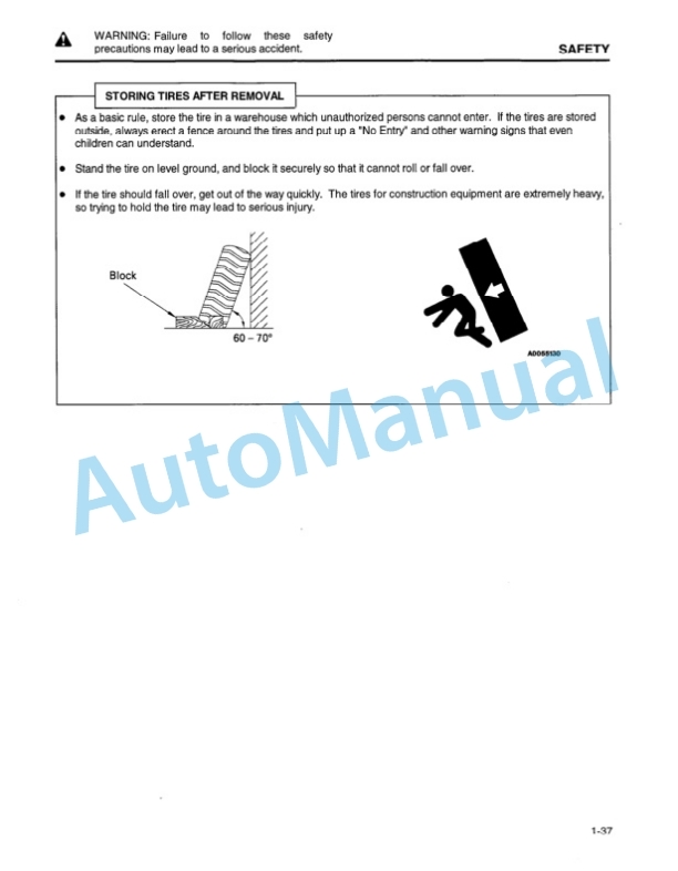 Alternative view of Komatsu WA800-2 Wheel Loader Operation and Maintenance Manual CEAM002201