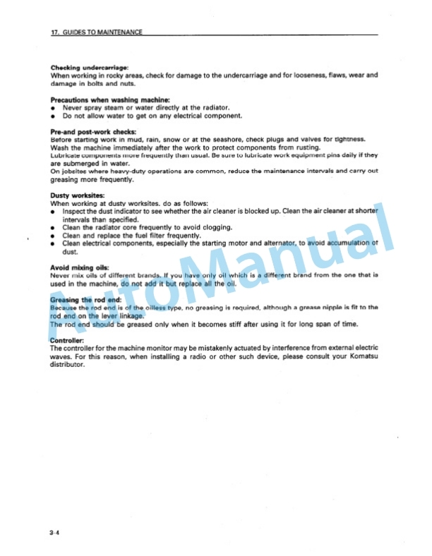 Komatsu WA800-2 Wheel Loader Operation and Maintenance Manual SEAM004001 4 Komatsu WA800-2 Wheel Loader Operation and Maintenance Manual SEAM004001 - Image 4