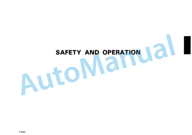 Komatsu WA800-2 Wheel Loader Operation and Maintenance Manual SEAM04280200 5 Komatsu WA800-2 Wheel Loader Operation and Maintenance Manual SEAM04280200 - Image 5