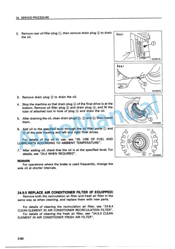 Komatsu WA800-3 Avance Wheel Loader Operation and Maintenance Manual SEAM018601 5 Komatsu WA800-3 Avance Wheel Loader Operation and Maintenance Manual SEAM018601 - Image 5