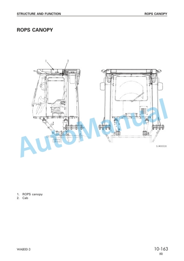 Alternative view of Komatsu WA800-3 Wheel Loader Shop Manual SEBM013419