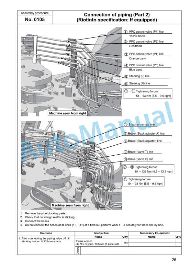 Alternative view of Komatsu WA800-3E0, WA900-3E0 Wheel Loader Field Assembly Instruction GEN00056-10