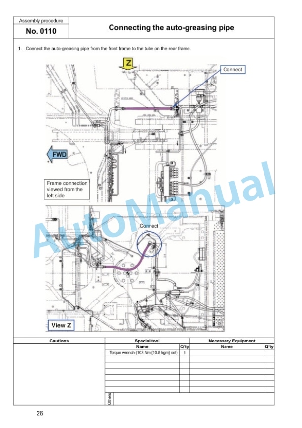 Alternative view of Komatsu WA800-3E0, WA900-3E0 Wheel Loader Field Assembly Instruction GEN00056-14