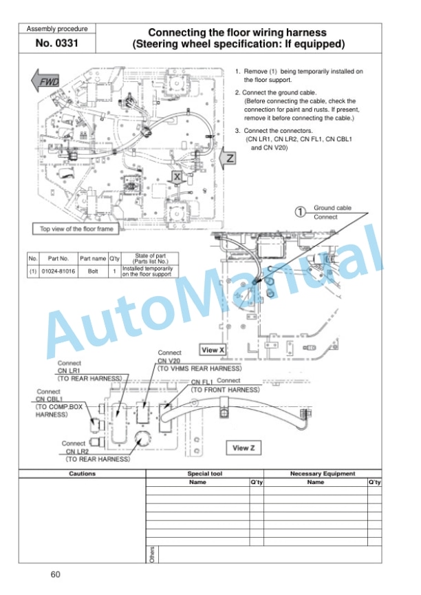 Komatsu WA800-3E0, WA900-3E0 Wheel Loader Field Assembly Manual GEN00056-17 3 Komatsu WA800-3E0, WA900-3E0 Wheel Loader Field Assembly Manual GEN00056-17 - Image 3