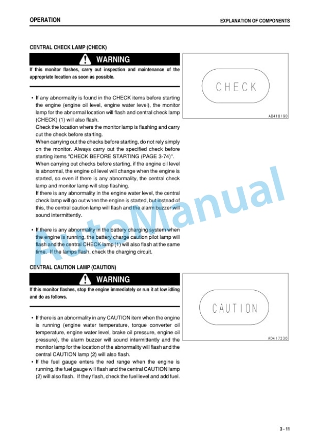 Alternative view of Komatsu WA800-3E0, WA900-3E0 Wheel Loader Operation and Maintenance Manual PEN00154-02