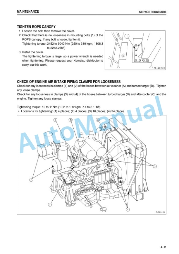 Komatsu WA800-3E0, WA900-3E0 Wheel Loader Operation and Maintenance Manual PEN00483-03 5 Komatsu WA800-3E0, WA900-3E0 Wheel Loader Operation and Maintenance Manual PEN00483-03 - Image 5