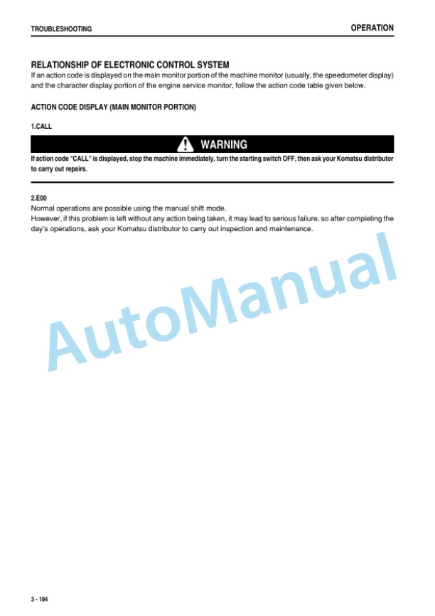 Komatsu WA800-3E0, WA900-3E0 Wheel Loader Operation and Maintenance Manual PEN01127-02 4 Komatsu WA800-3E0, WA900-3E0 Wheel Loader Operation and Maintenance Manual PEN01127-02 - Image 4