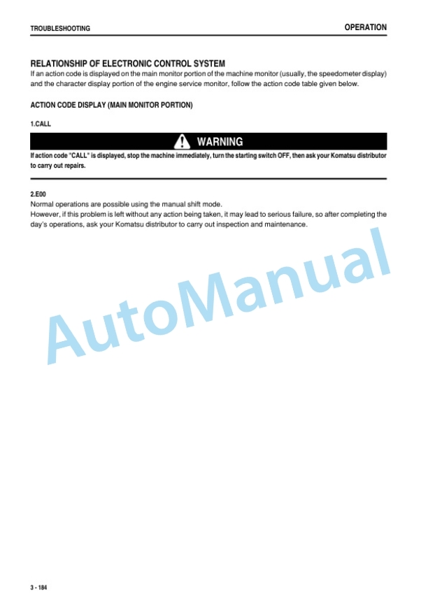 Komatsu WA800-3E0, WA900-3E0 Wheel Loader Operation and Maintenance Manual PEN01127-04 4 Komatsu WA800-3E0, WA900-3E0 Wheel Loader Operation and Maintenance Manual PEN01127-04 - Image 4