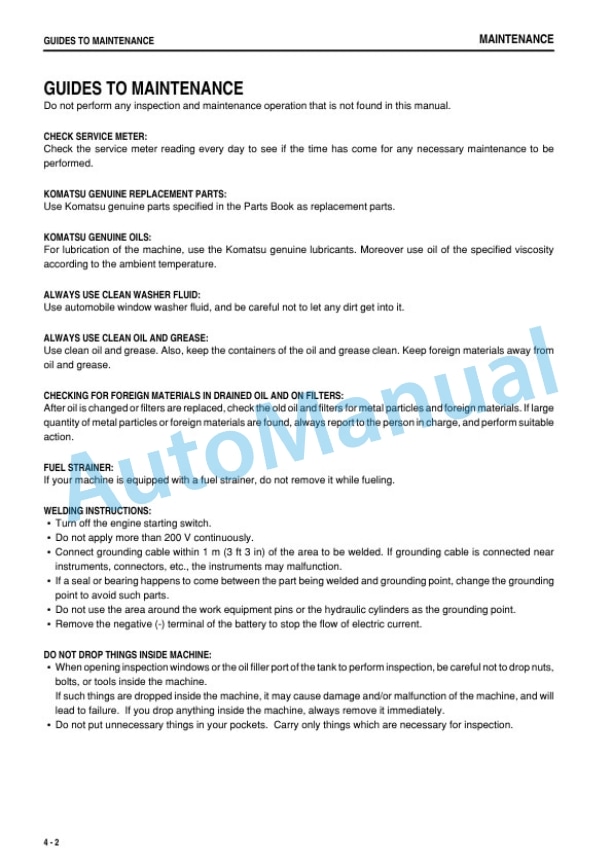 Komatsu WA800-3E0, WA900-3E0 Wheel Loader Operation and Maintenance Manual PEN01925-00 4 Komatsu WA800-3E0, WA900-3E0 Wheel Loader Operation and Maintenance Manual PEN01925-00-4