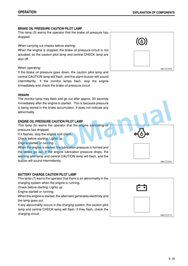 Alternative view of Komatsu WA800-3E0, WA900-3E0 Wheel Loader Operation and Maintenance Manual TEN00300-02