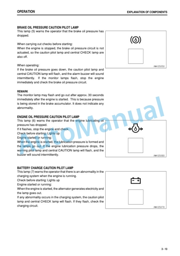 Alternative view of Komatsu WA800-3E0, WA900-3E0 Wheel Loader Operation and Maintenance Manual TEN00373-01