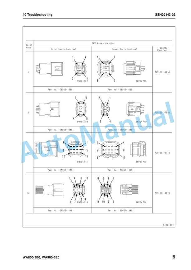 Komatsu WA800-3E0, WA900-3E0 Wheel Loader Shop Manual SEN02034-18 3 Komatsu WA800-3E0, WA900-3E0 Wheel Loader Shop Manual SEN02034-18 - Image 3