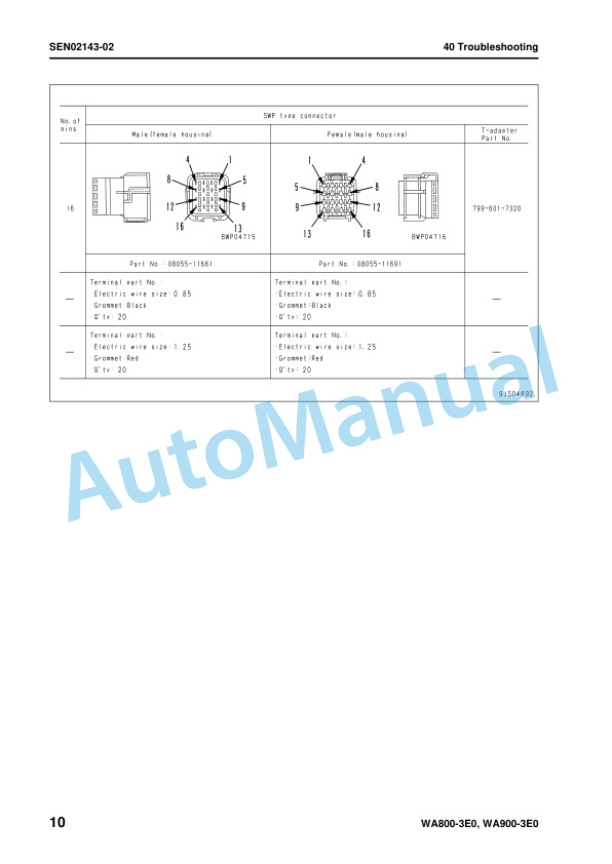 Komatsu WA800-3E0, WA900-3E0 Wheel Loader Shop Manual SEN02034-24 3 Komatsu WA800-3E0, WA900-3E0 Wheel Loader Shop Manual SEN02034-24 - Image 3