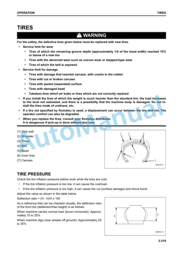 Komatsu WA800-8, WA900-8 Wheel Loader Operation and Maintenance Manual TEN01079-04 4 Komatsu WA800-8, WA900-8 Wheel Loader Operation and Maintenance Manual TEN01079-04 - Image 4
