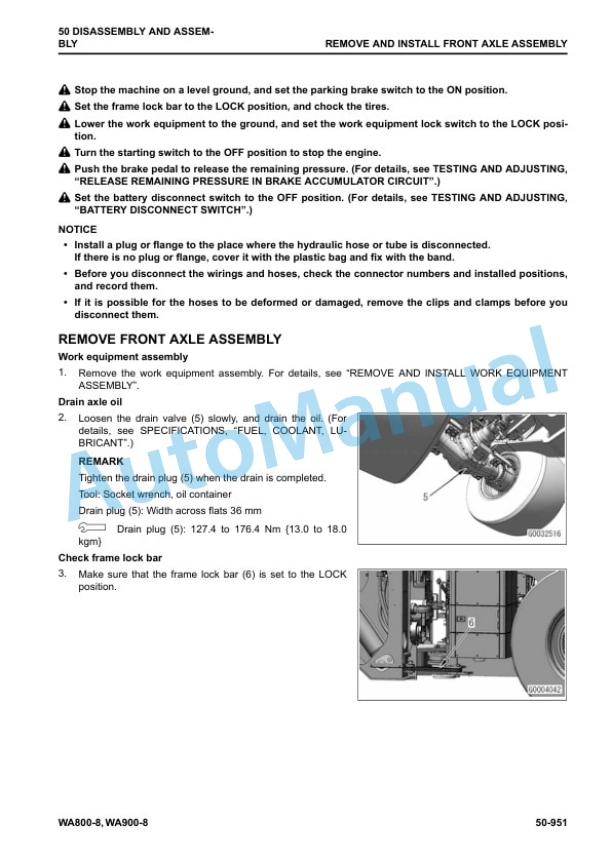 Komatsu WA800-8, WA900-8 Wheel Loader Shop Manual SEN06799-05 5 Komatsu WA800-8, WA900-8 Wheel Loader Shop Manual SEN06799-05 - Image 5