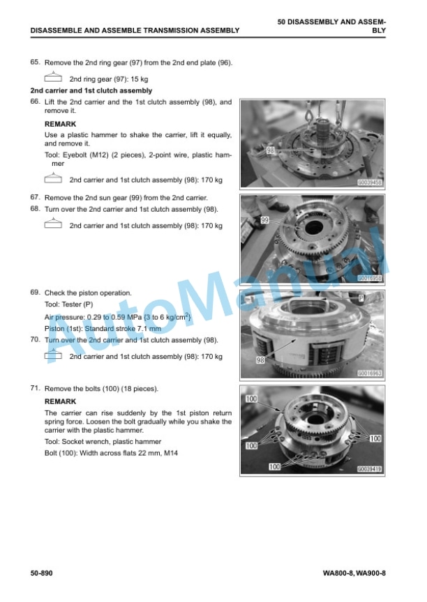 Komatsu WA800-8, WA900-8 Wheel Loader Shop Manual SEN06799-09 5 Komatsu WA800-8, WA900-8 Wheel Loader Shop Manual SEN06799-09 - Image 5