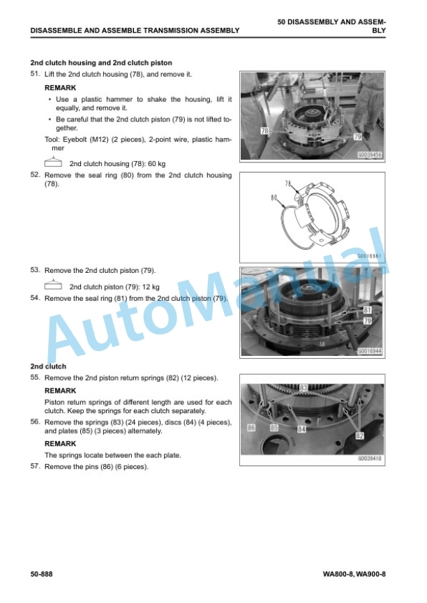 Komatsu WA800-8, WA900-8 Wheel Loader Shop Manual SEN06799-10 5 Komatsu WA800-8, WA900-8 Wheel Loader Shop Manual SEN06799-10 - Image 5