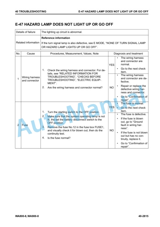 Komatsu WA800-8, WA900-8 Wheel Loader Shop Manual SEN06799-11 4 Komatsu WA800-8, WA900-8 Wheel Loader Shop Manual SEN06799-11 - Image 4