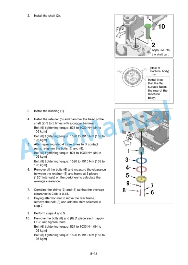Alternative view of Komatsu WA800-8E0, WA900-8E0 Wheel Loader Field Assembly Manual GEN00212-05