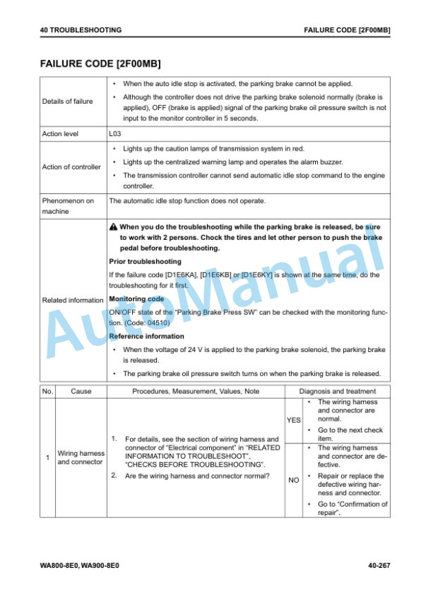 Alternative view of Komatsu WA800-8E0, WA900-8E0 Wheel Loader Shop Manual SEN06751-11