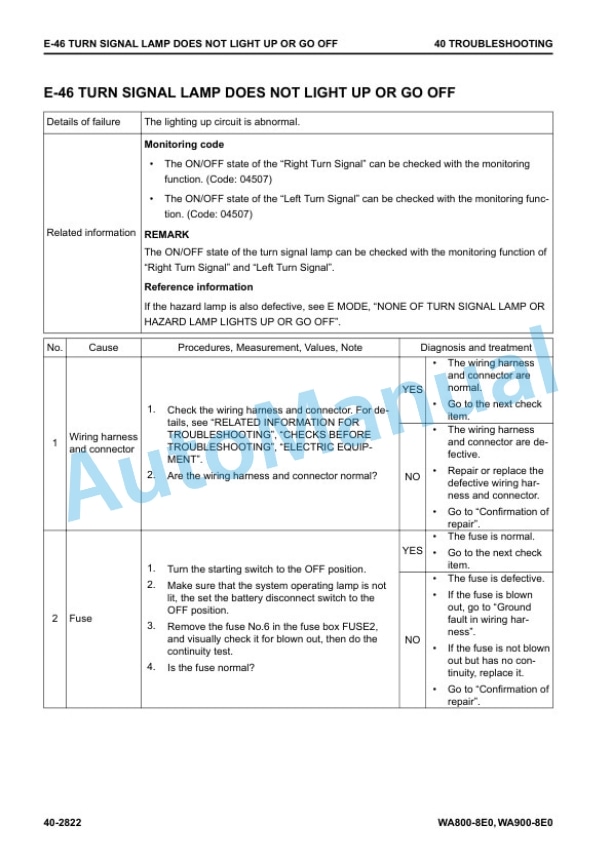 Komatsu WA800-8E0, WA900-8E0 Wheel Loader Shop Manual SEN06751-11 4 Komatsu WA800-8E0, WA900-8E0 Wheel Loader Shop Manual SEN06751-11 - Image 4
