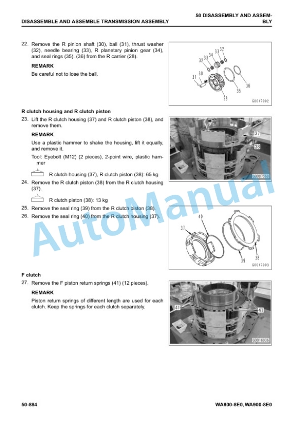 Komatsu WA800-8E0, WA900-8E0 Wheel Loader Shop Manual SEN06751-12 5 Komatsu WA800-8E0, WA900-8E0 Wheel Loader Shop Manual SEN06751-12 - Image 5