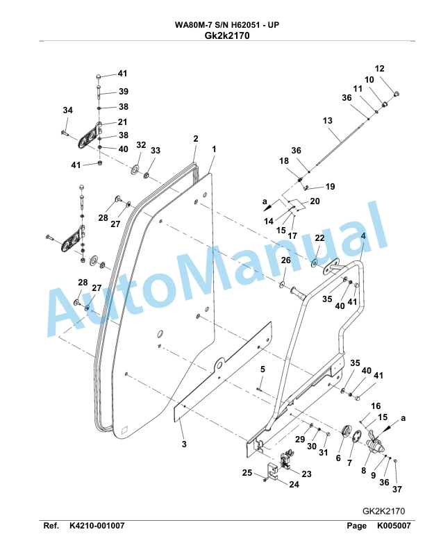 Komatsu WA80M-7 Parts Manual WA00002H 4 Komatsu WA80M-7 Parts Manual WA00002H-4