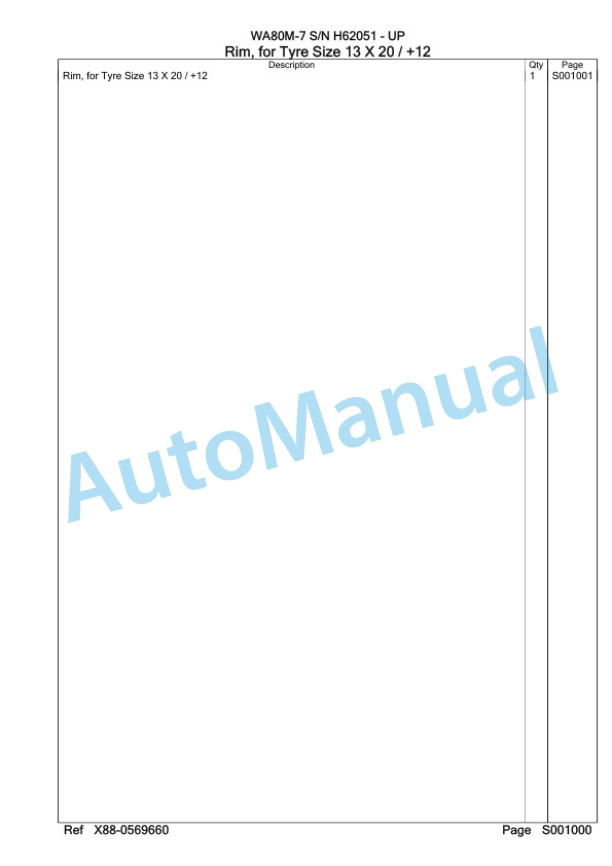Komatsu WA80M-7 Wheel Loader Parts Manual WA00002H 5 Komatsu WA80M-7 Wheel Loader Parts Manual WA00002H-5