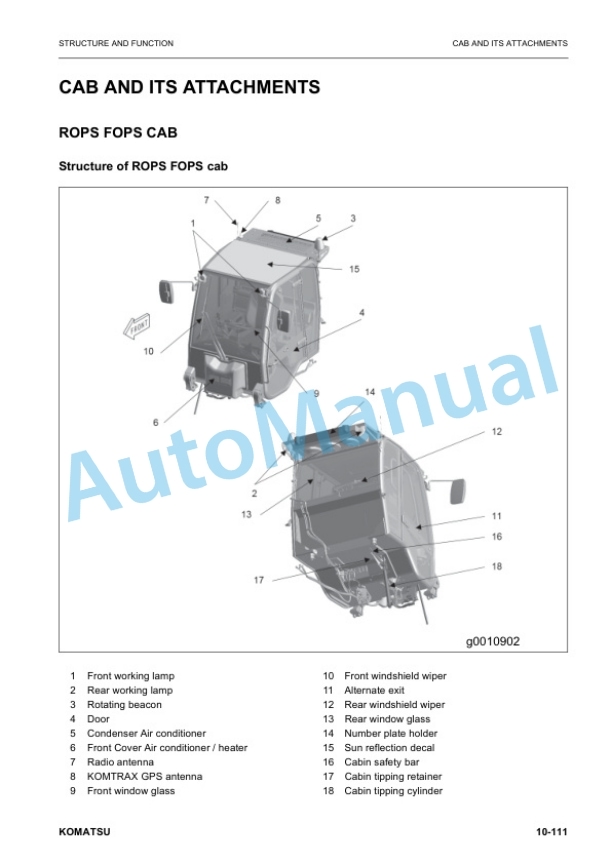 Alternative view of Komatsu WA80M-8E0 Wheel Loader Shop Manual VENBM08003