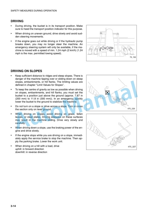 Alternative view of Komatsu WA85-3 Wheel Loader Operation and Maintenance Manual VEAM960600