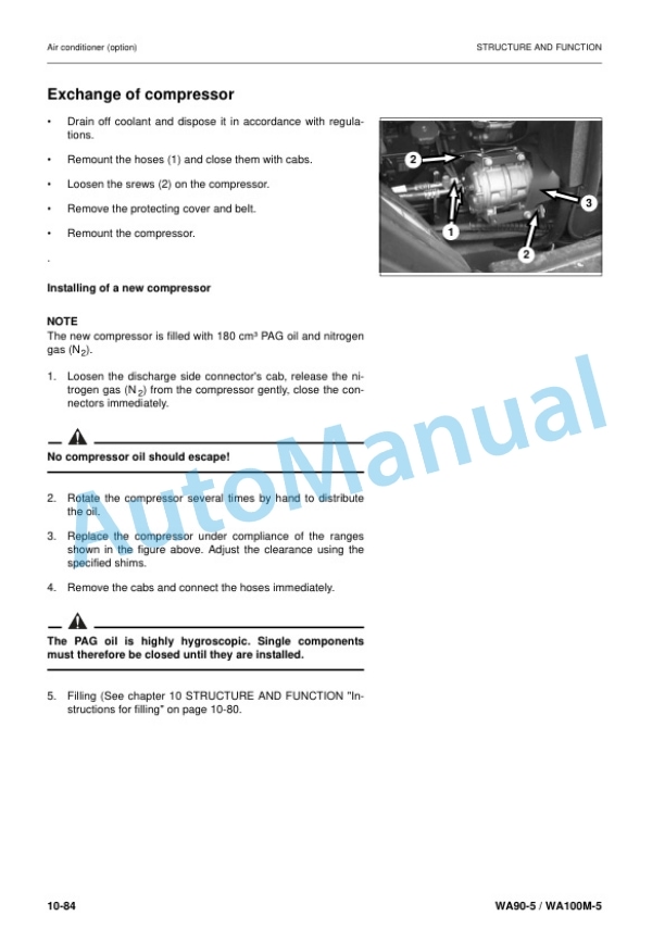 Komatsu WA90-5, WA100M-5 Wheel Loader Shop Manual VEBM270100 3 Komatsu WA90-5, WA100M-5 Wheel Loader Shop Manual VEBM270100 - Image 3