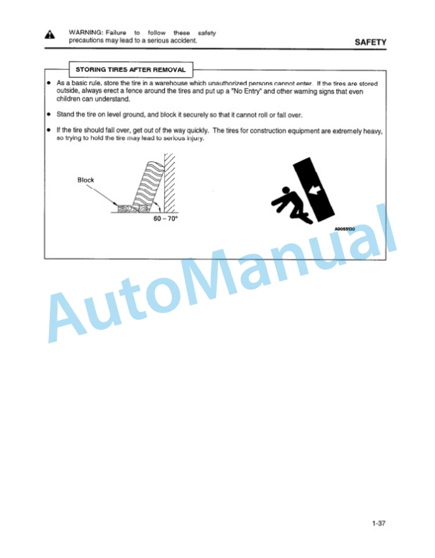 Alternative view of Komatsu WA900-1 Wheel Loader Operation and Maintenance Manual CEAM002600