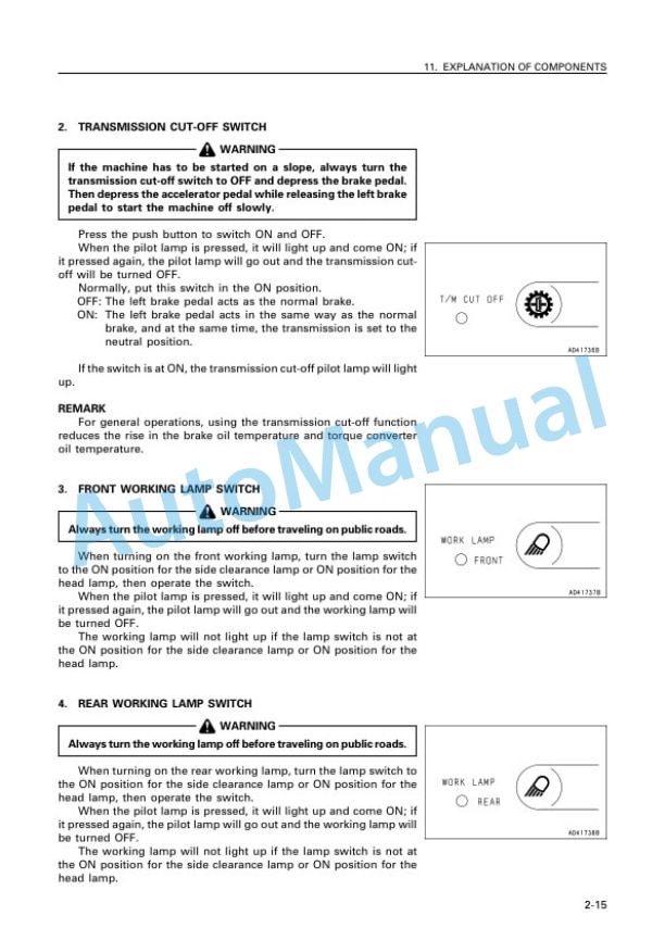 Alternative view of Komatsu WA900-3 Avance Wheel Loader Operation and Maintenance Manual PEN00073-02