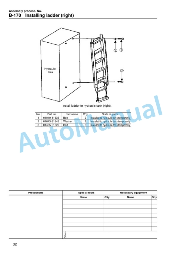 Komatsu WA900-3 Wheel Loader Field Assembly Manual GEN00019-03 3 Komatsu WA900-3 Wheel Loader Field Assembly Manual GEN00019-03 - Image 3
