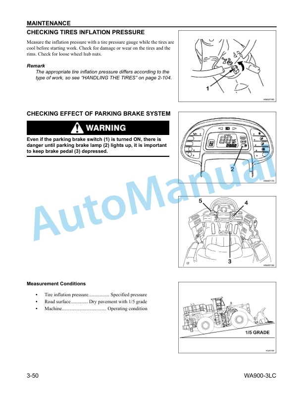 Komatsu WA900-3LC Wheel Loader Operation and Maintenance Manual CEAM004002 5 Komatsu WA900-3LC Wheel Loader Operation and Maintenance Manual CEAM004002 - Image 5