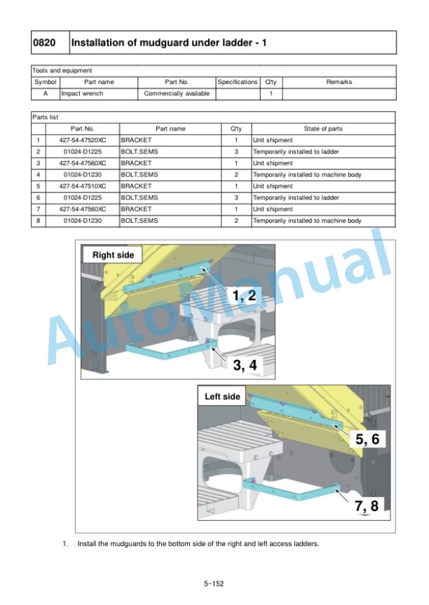 Komatsu WA900-8R Wheel Loader Field Assembly Instruction GEN00206-00 4 Komatsu WA900-8R Wheel Loader Field Assembly Instruction GEN00206-00 - Image 4