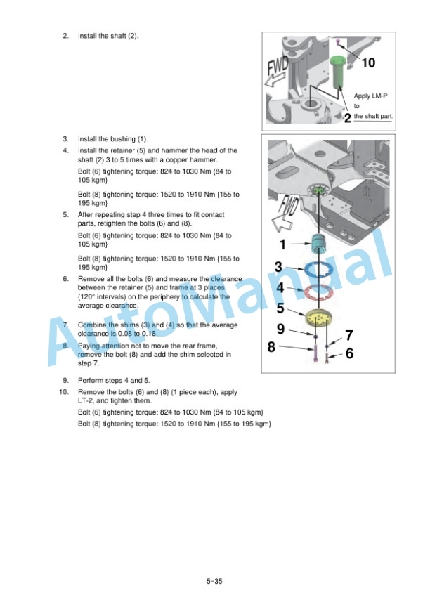Alternative view of Komatsu WA900-8R Wheel Loader Field Assembly Manual GEN00206-05