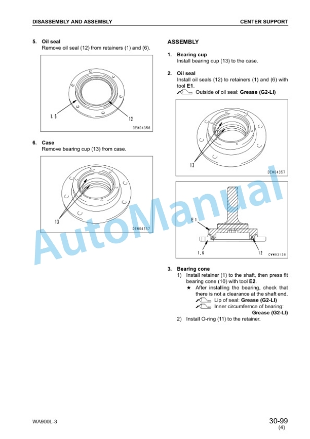 Komatsu WA900L-3 Avance Wheel Loader Shop Manual SEBM035704 5 Komatsu WA900L-3 Avance Wheel Loader Shop Manual SEBM035704 - Image 5