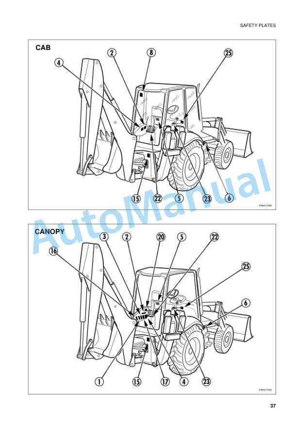 Alternative view of Komatsu WB140-2, WB150-2 Backhoe Loader Operation and Maintenance Manual WEAM000902
