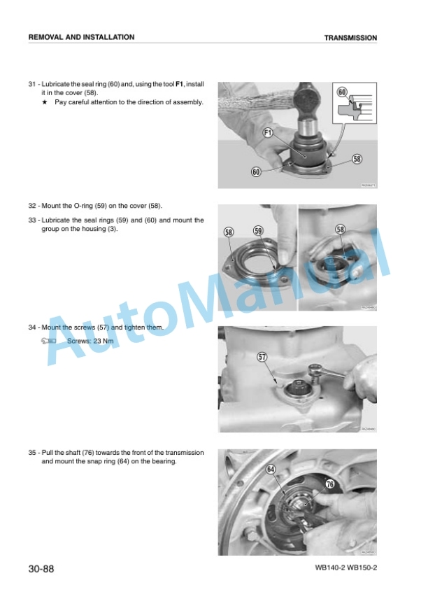 Komatsu WB140-2, WB150-2 Backhoe Loader Shop Manual WEBM004200 4 Komatsu WB140-2, WB150-2 Backhoe Loader Shop Manual WEBM004200 - Image 4