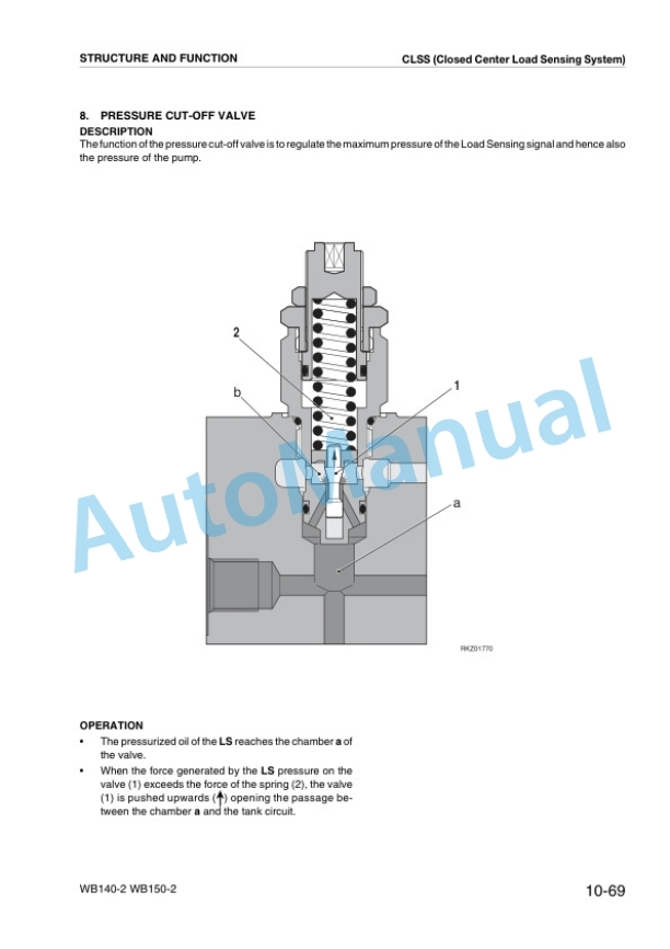 Alternative view of Komatsu WB140-2, WB150-2 Backhoe Loader Shop Manual WEBM004601