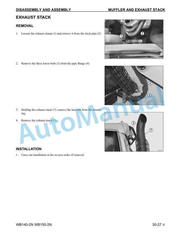 Komatsu WB140-2N, WB150-2N Backhoe Loader Shop Manual CEBM009802 4 Komatsu WB140-2N, WB150-2N Backhoe Loader Shop Manual CEBM009802 - Image 4