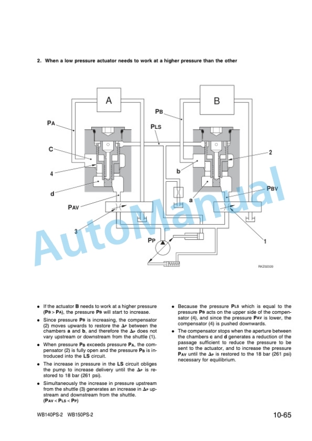 Alternative view of Komatsu WB140PS-2, WB150PS-2 Backhoe Loader Shop Manual WEBM002502
