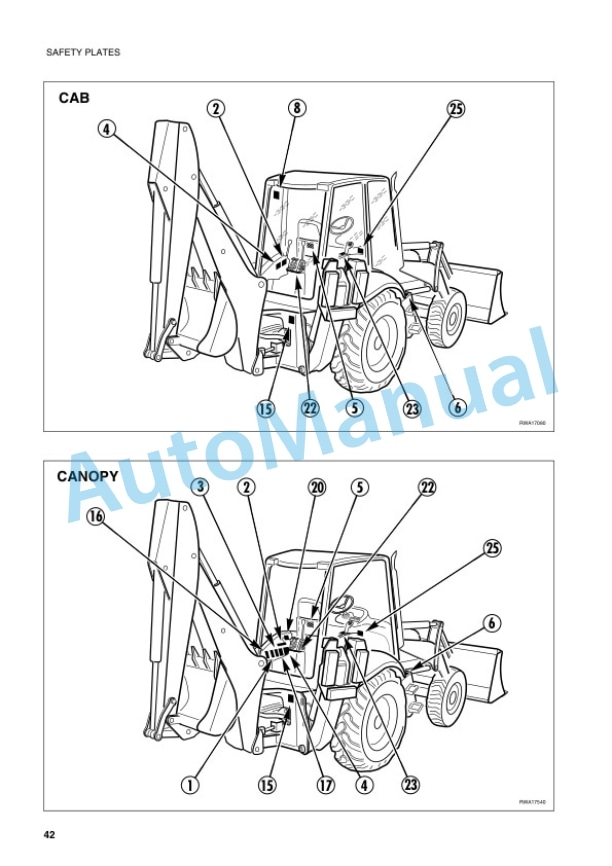 Alternative view of Komatsu WB140PS-2, WB150PS-2 Power-Shift Backhoe Loader Operation and Maintenance Manual WEAM002202