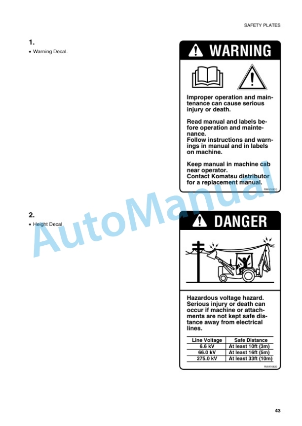 Alternative view of Komatsu WB140PS-2, WB150PS-2 Power-Shift Backhoe Loader Operation and Maintenance Manual WEAM002203