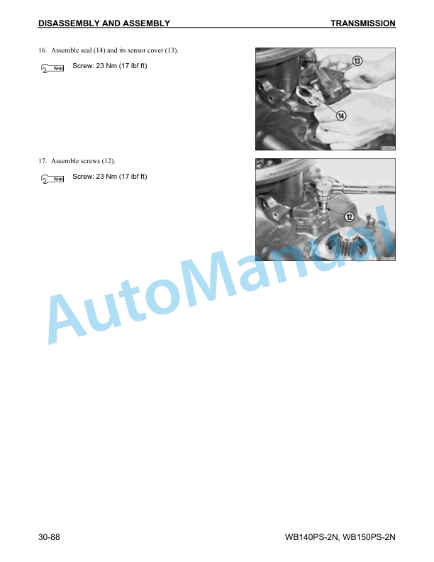 Komatsu WB140PS-2N, WB150PS-2N Backhoe Loader Shop Manual CEBM011100 4 Komatsu WB140PS-2N, WB150PS-2N Backhoe Loader Shop Manual CEBM011100 - Image 4