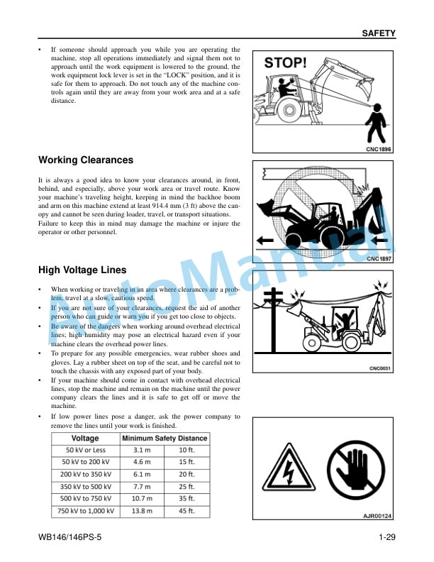 Alternative view of Komatsu WB146-5, WB146PS-5 Backhoe Loader Operation and Maintenance Manual CEAM016605