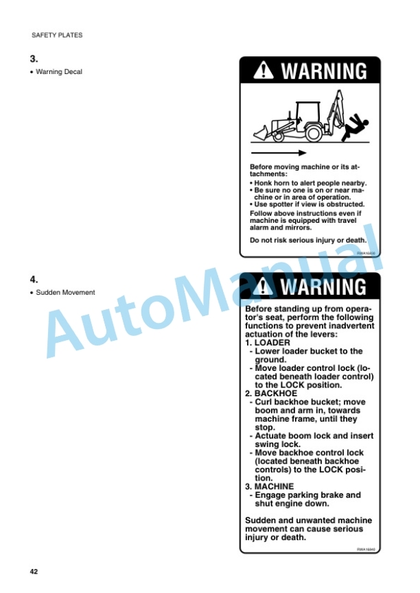 Alternative view of Komatsu WB150AWS-2 Backhoe Loader Operation and Maintenance Manual WEAM003700