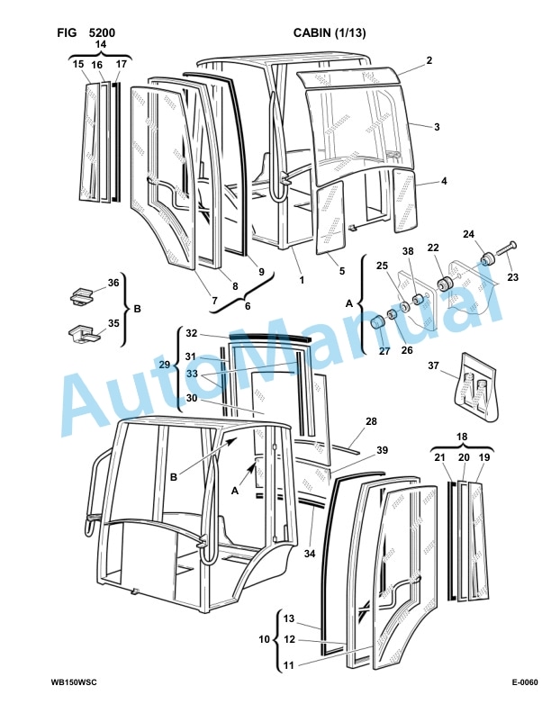 Komatsu WB150AWS-2 Backhoe Loader Parts Manual 150EF80001-up 3 Komatsu WB150AWS-2 Backhoe Loader Parts Manual 150EF80001-up-3