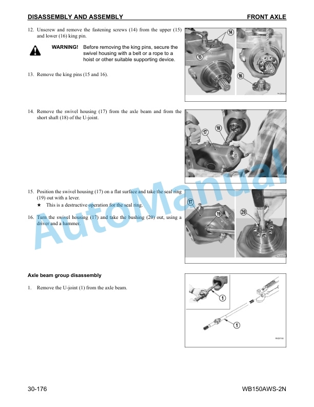 Komatsu WB150AWS-2N Backhoe Loader Shop Manual CEBM011300 5 Komatsu WB150AWS-2N Backhoe Loader Shop Manual CEBM011300 - Image 5